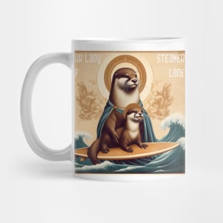 Our Lady of Steamer Lane ottter 841 with pup Mug